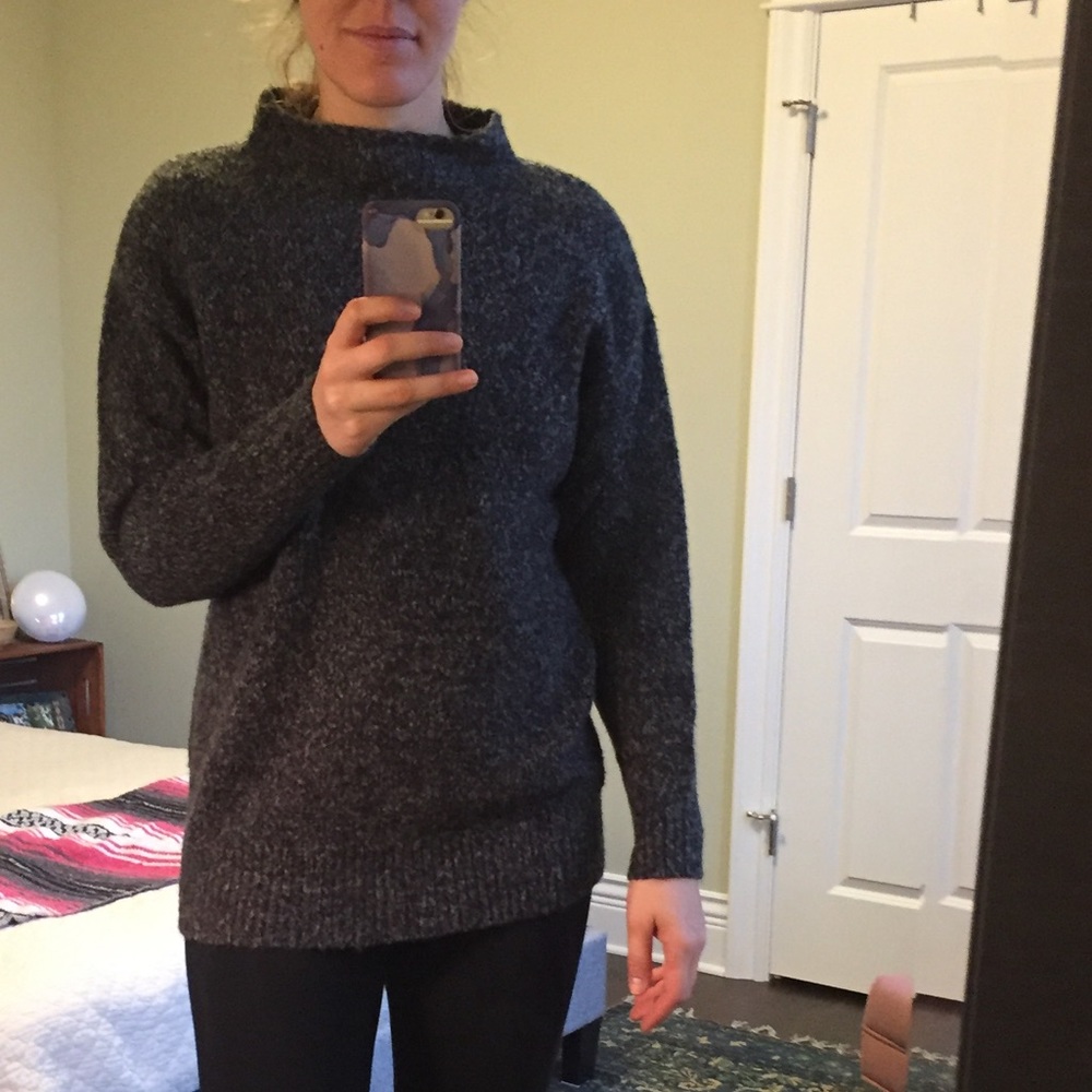 Brand new Uniqlo high neck gray oversized tunic